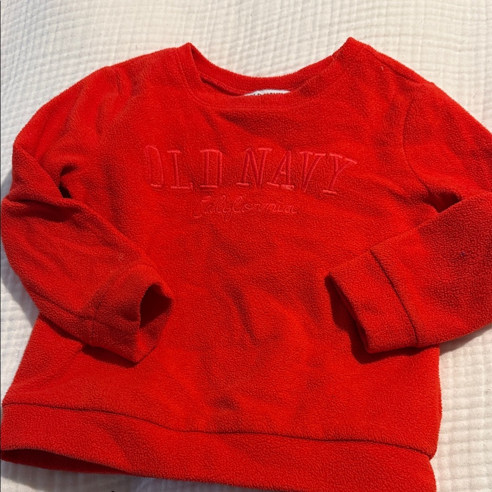 Old Navy Vibrant Red Fleece Pullover